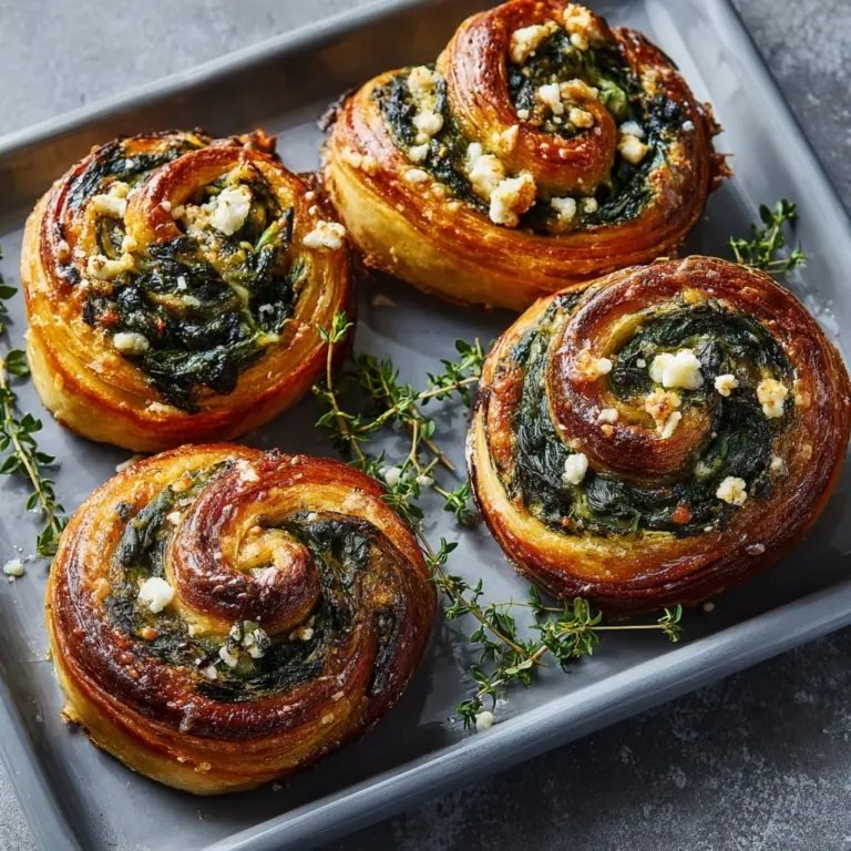 Spinach and Feta Puff Pastry Twists Recipe