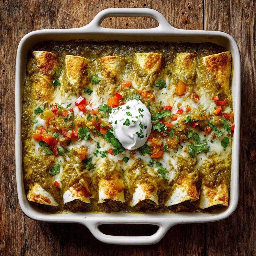Salsa Verde Chicken Enchiladas Recipe - Recipe Image