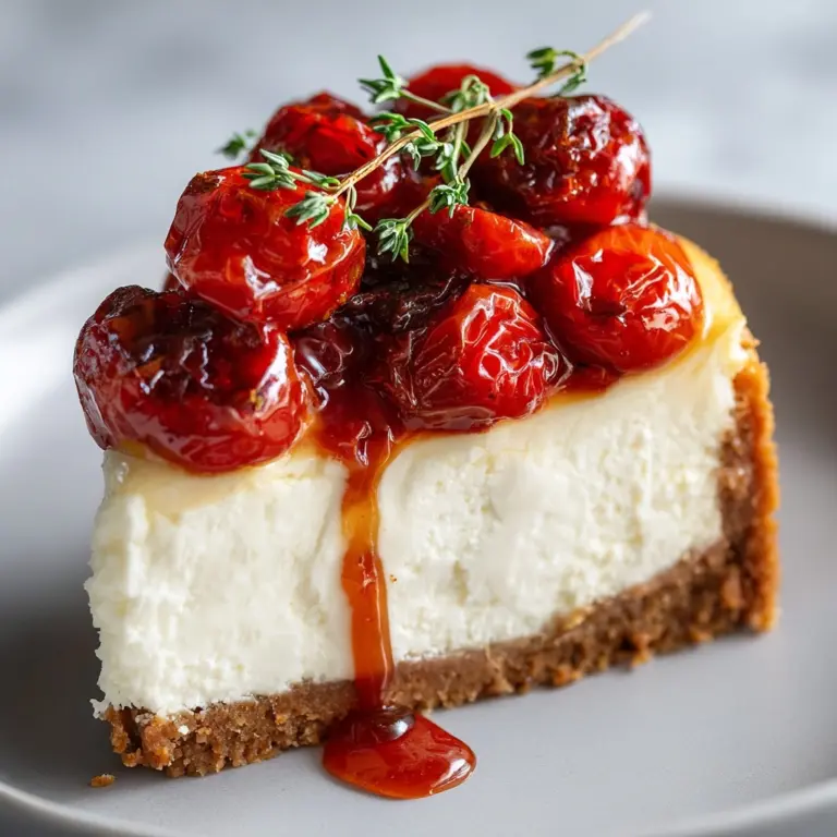 Savory Cheesecake with Roasted Tomato Jam & Parmesan Crust Recipe