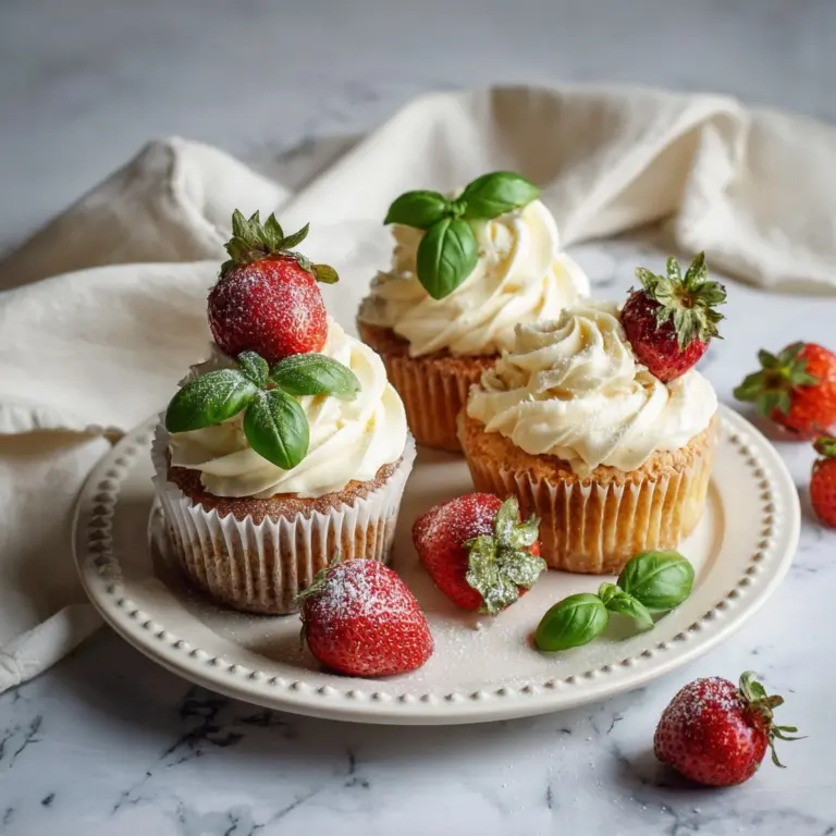 Strawberry Basil Cupcakes Recipe
