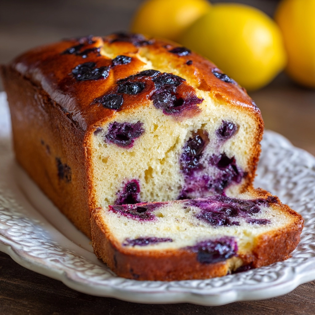 Lemon Blueberry Cream Cheese Sourdough Bread Recipe - Recipe Image