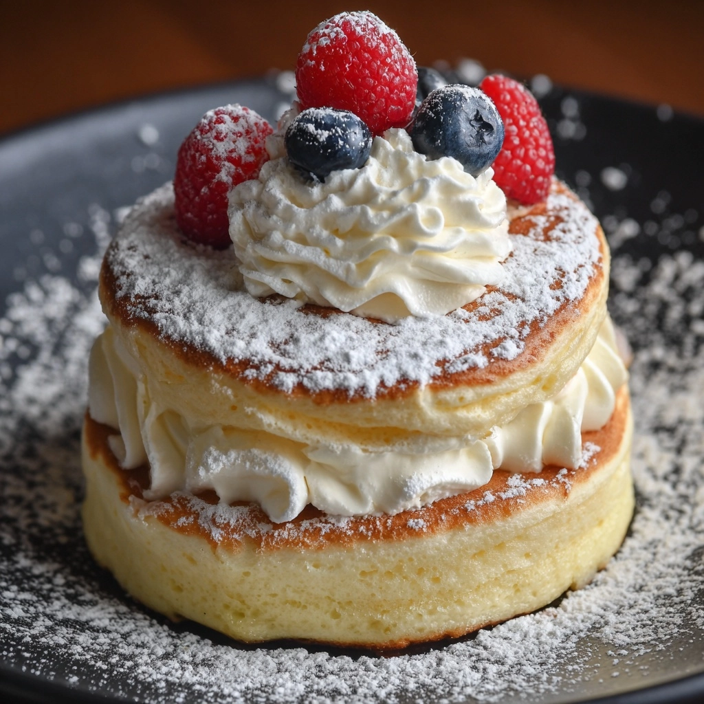 Fluffy Japanese Soufflé Pancakes Recipe - Recipe Image