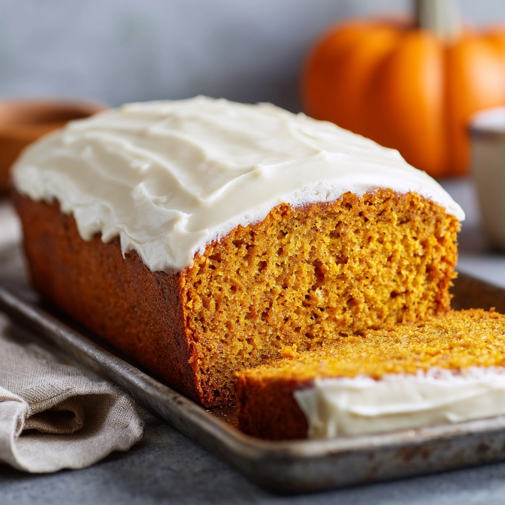 Pumpkin Bread with Cream Cheese Frosting Recipe - Recipe Image