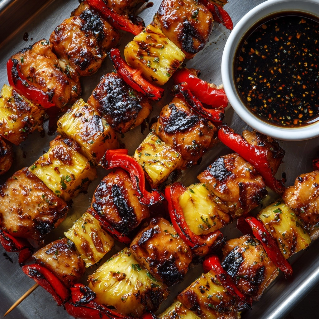 BBQ Pineapple Chicken Kabobs Recipe - Recipe Image