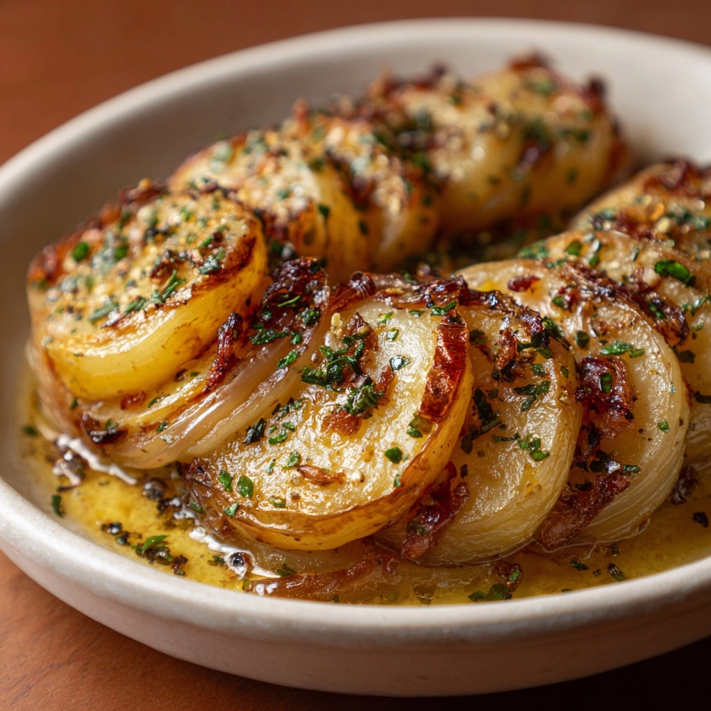 Oven Roasted Yukon Gold Potatoes with Onions Recipe - Recipe Image