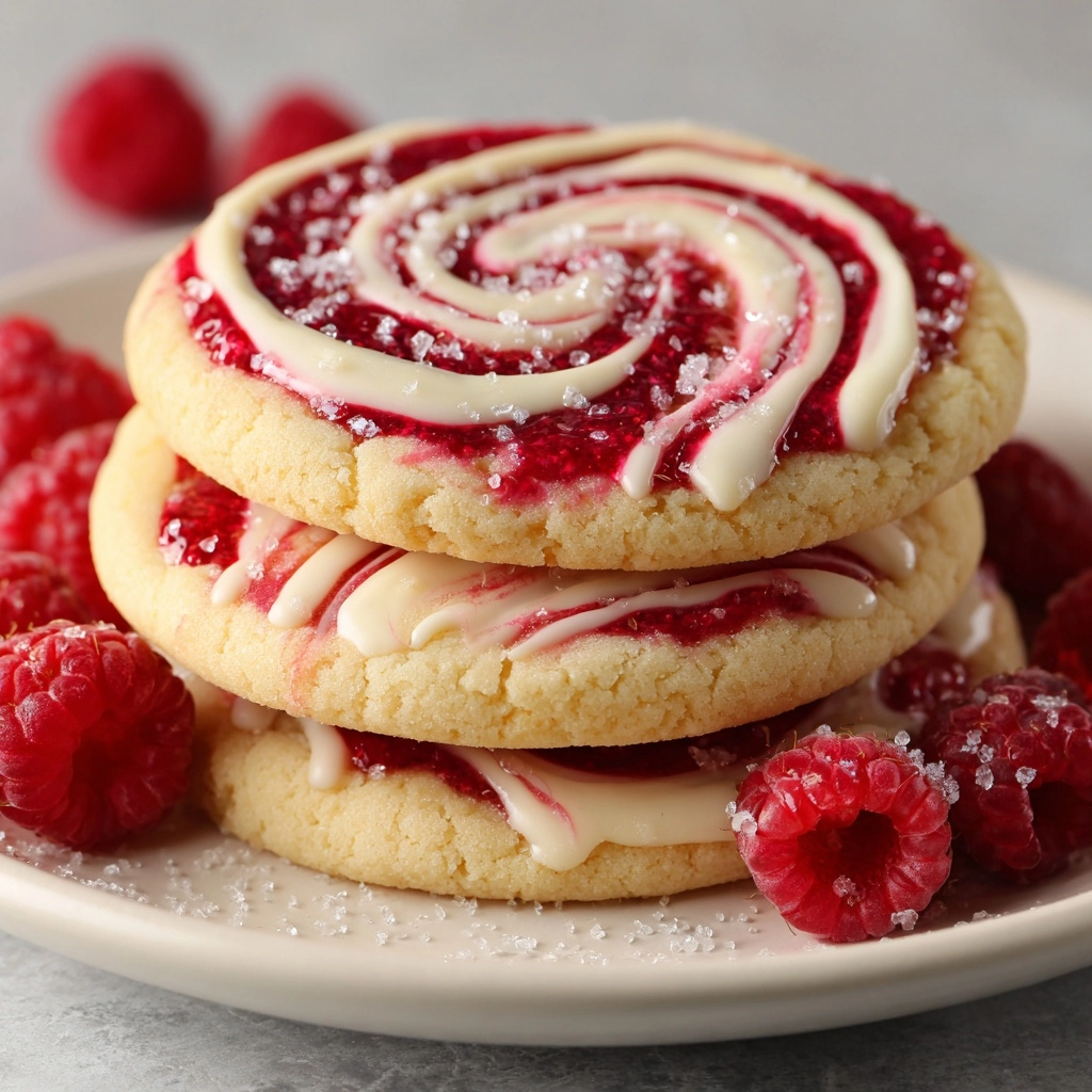 Raspberry Swirl Shortbread Cookies Recipe - Recipe Image