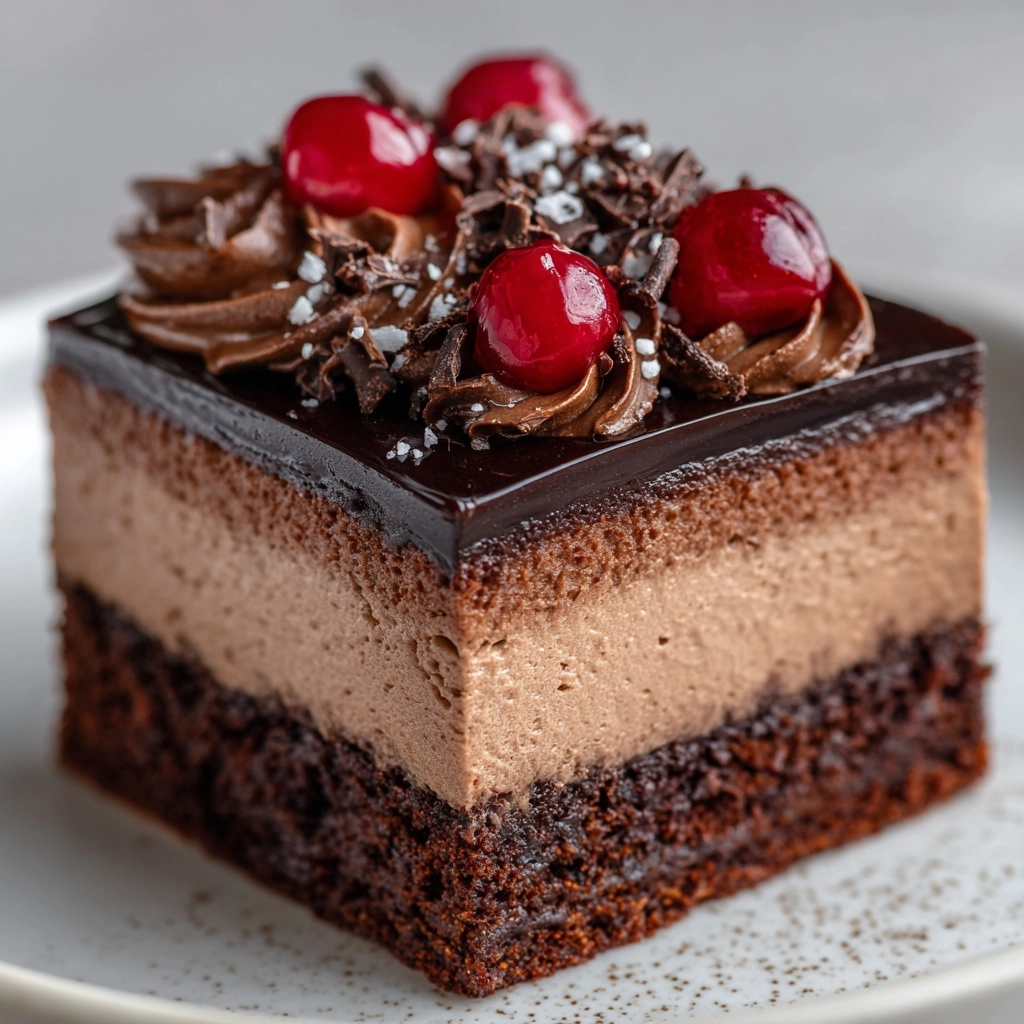 Triple Chocolate Mousse Cake Recipe - Recipe Image