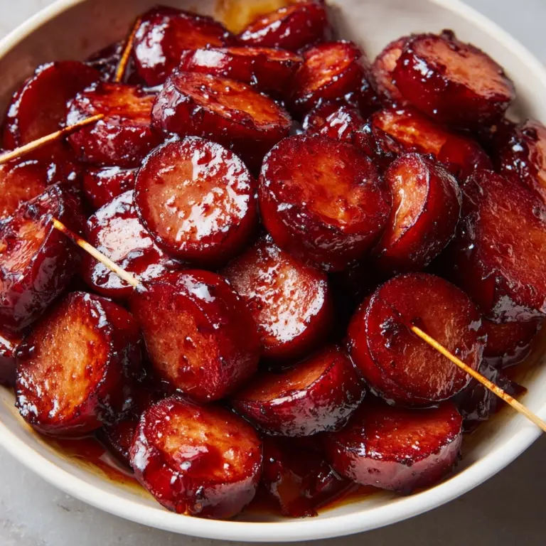 BBQ Smoked Sausage with Charred Peppers and Onions Recipe