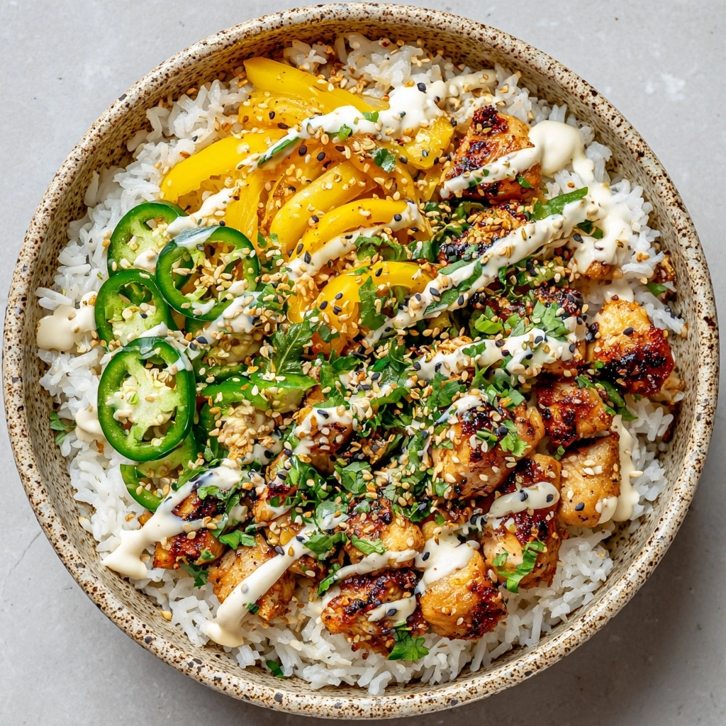 Greek Chicken Bowls with Creamy Tahini Feta Sauce Recipe - Recipe Image