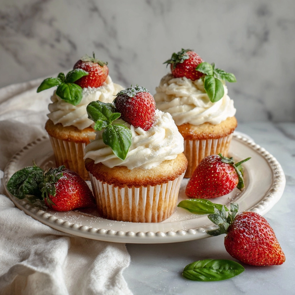 Strawberry Basil Cupcakes Recipe - Recipe Image