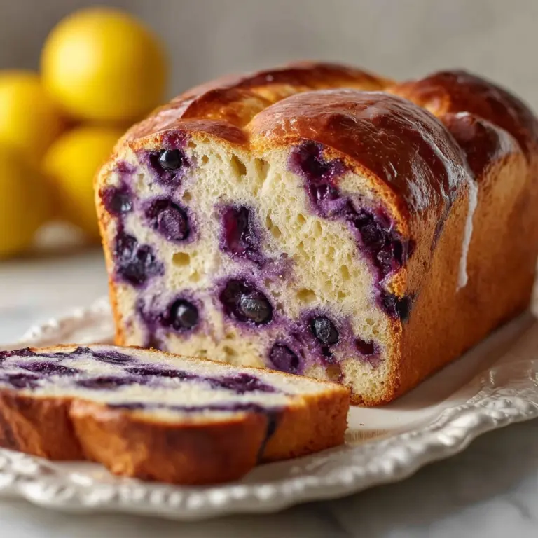 Lemon Blueberry Cream Cheese Sourdough Bread Recipe
