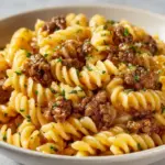 Beef and Rotini in Garlic Parmesan Sauce Recipe