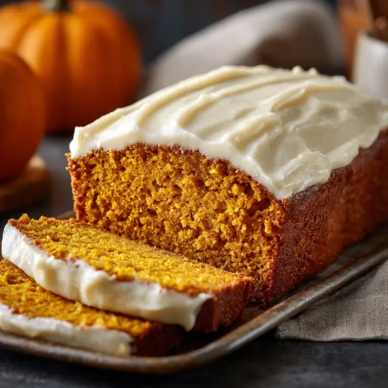 Pumpkin Bread with Cream Cheese Frosting Recipe