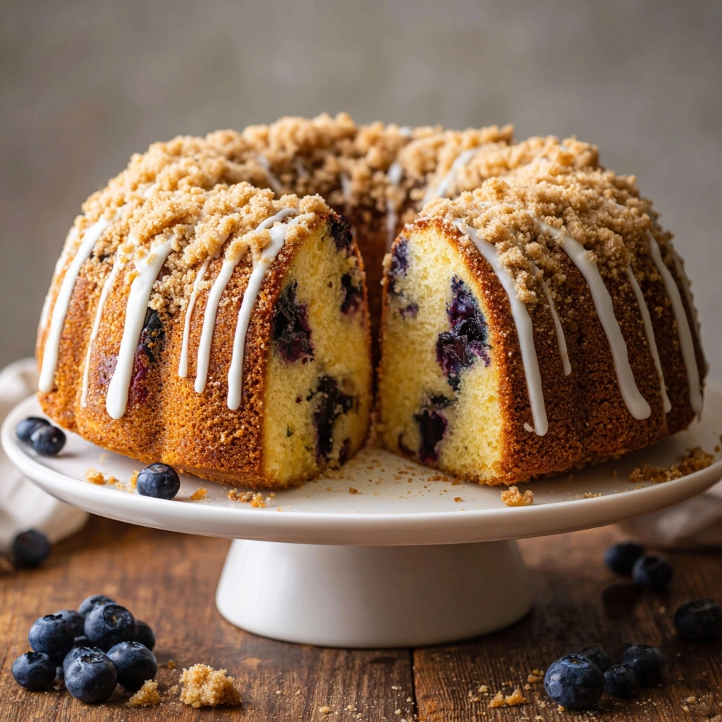 Brown Sugar Blueberry Coffee Cake Recipe - Recipe Image