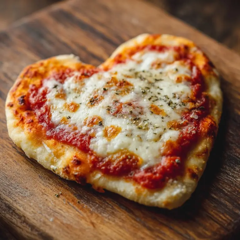 Mini Heart-Shaped Pizzas Recipe