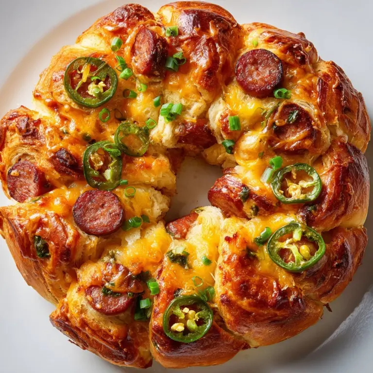 Jalapeño Popper Crescent Roll Ring Recipe