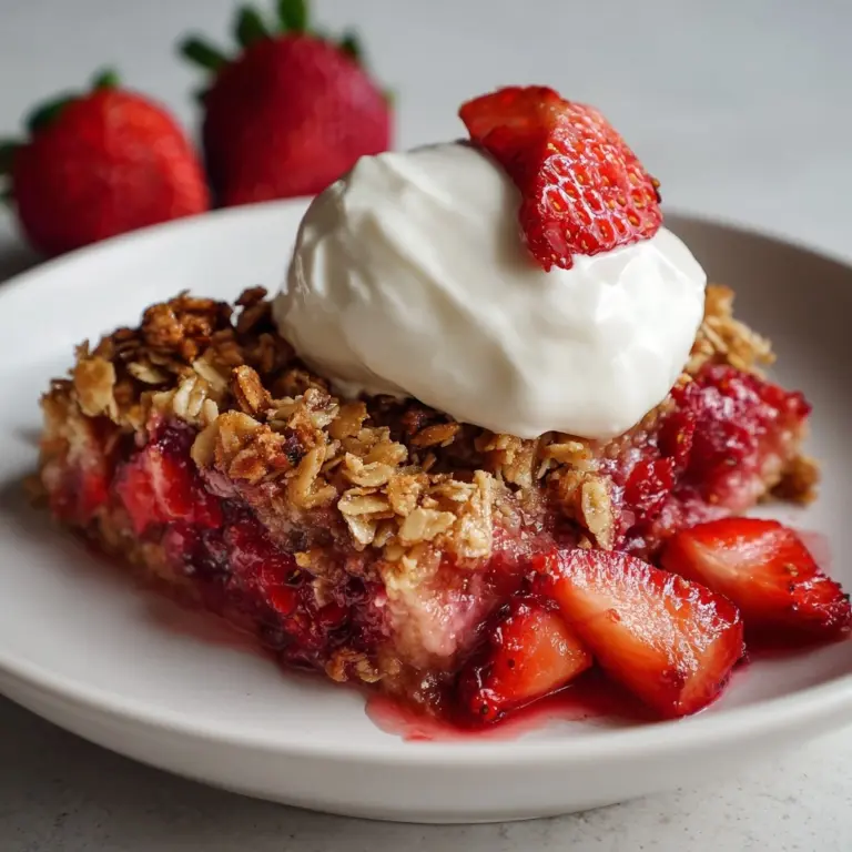 Strawberry Rhubarb Baked Oatmeal Recipe