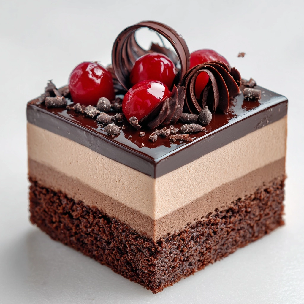 Triple Chocolate Mousse Cake Recipe - Recipe Image