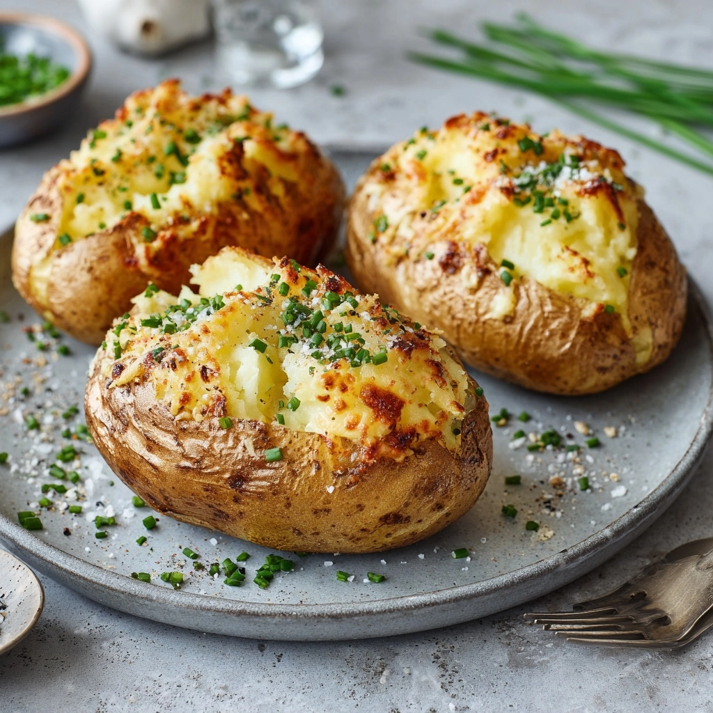 Air Fryer Jacket Potatoes Recipe - Recipe Image
