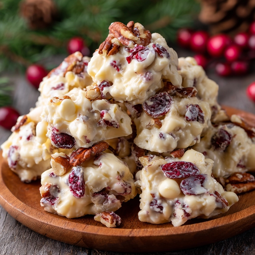 White Chocolate Cranberry Pecan Clusters Recipe - Recipe Image