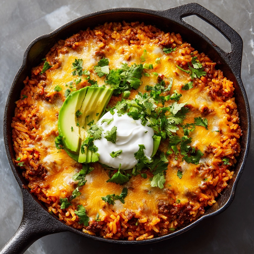 Skillet Mexican Beef and Rice Recipe - Recipe Image
