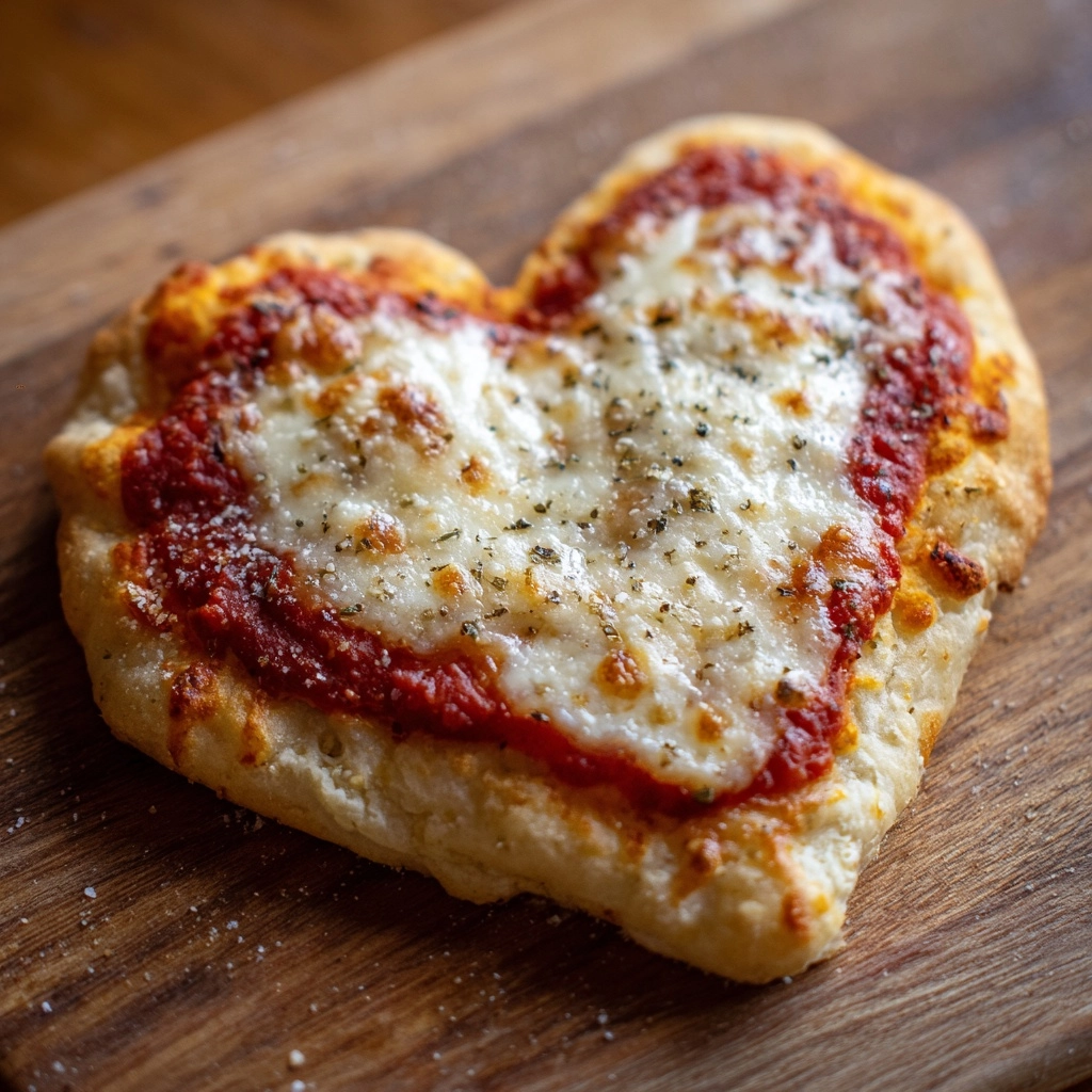 Mini Heart-Shaped Pizzas Recipe - Recipe Image