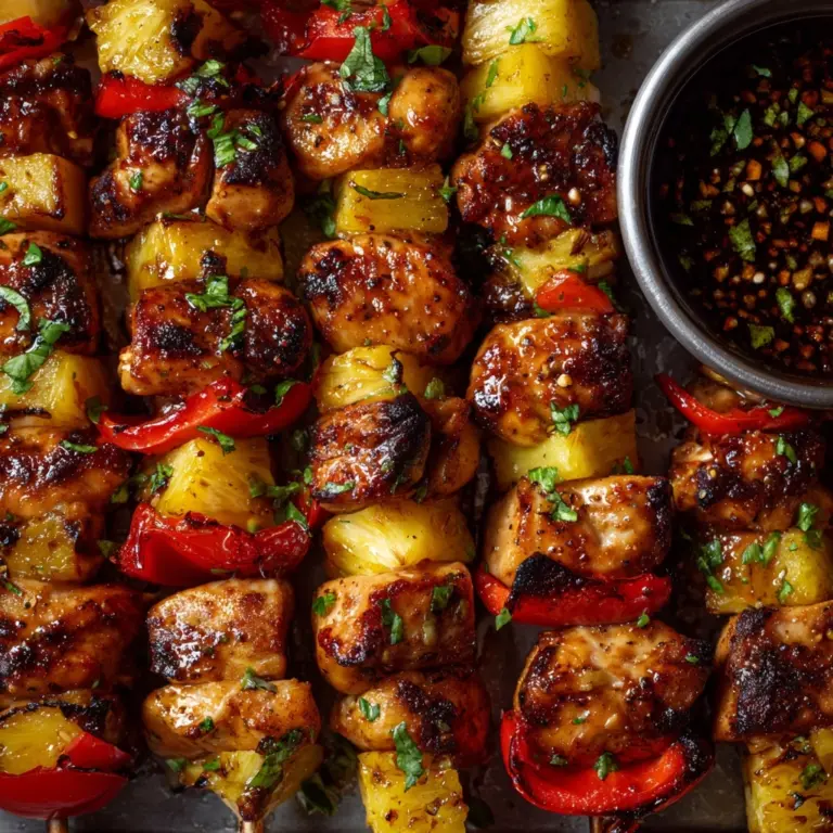 BBQ Pineapple Chicken Kabobs Recipe