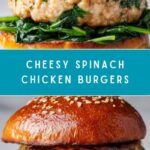 White Cheddar and Spinach Chicken Burgers Recipe
