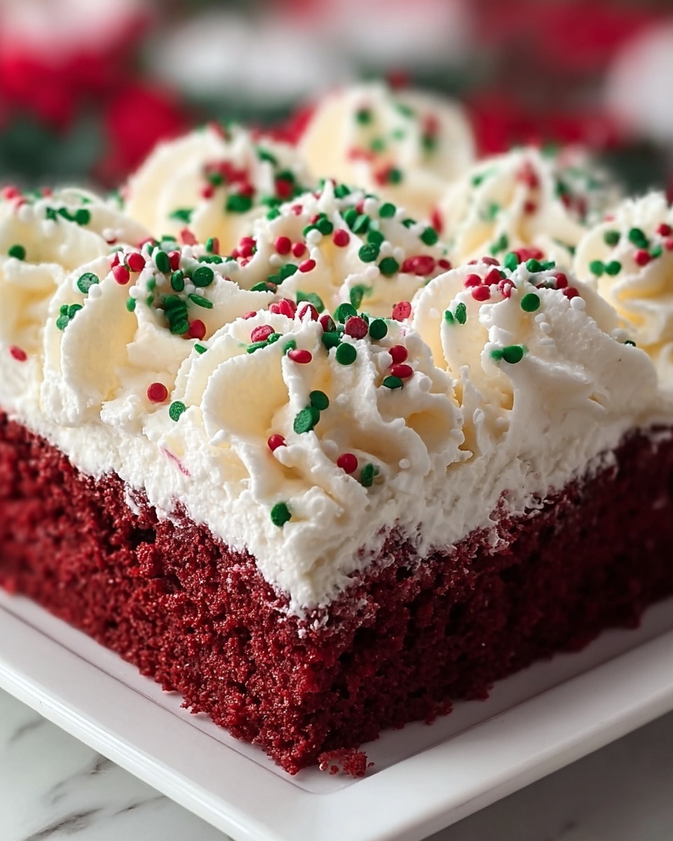 Christmas Red Velvet Poke Cake Recipe - Recipe Image