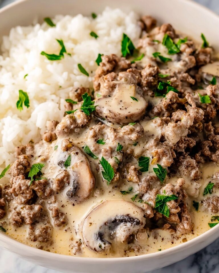 Ground Beef Stroganoff and Rice Recipe