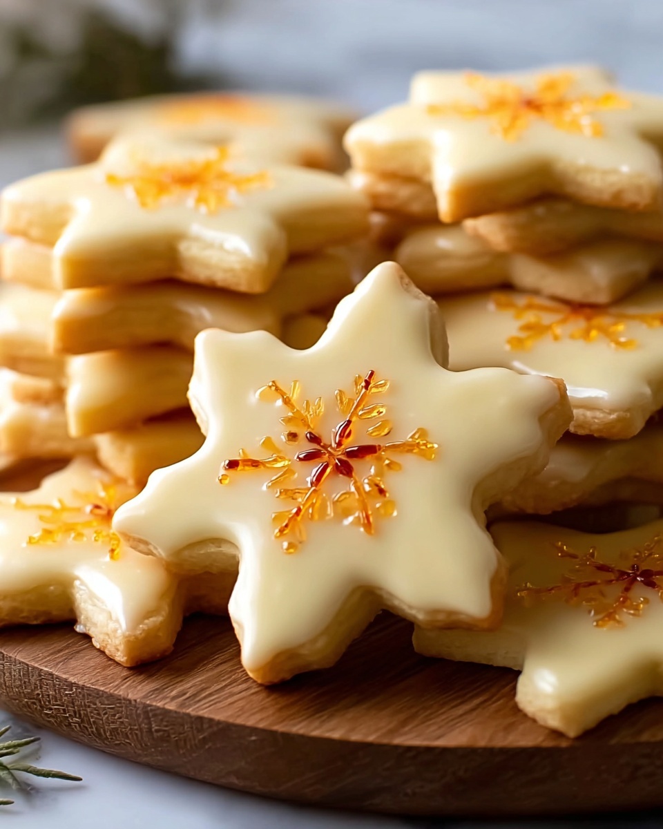 Cardamom Shortbread Cookies with Orange Glaze Recipe - Recipe Image