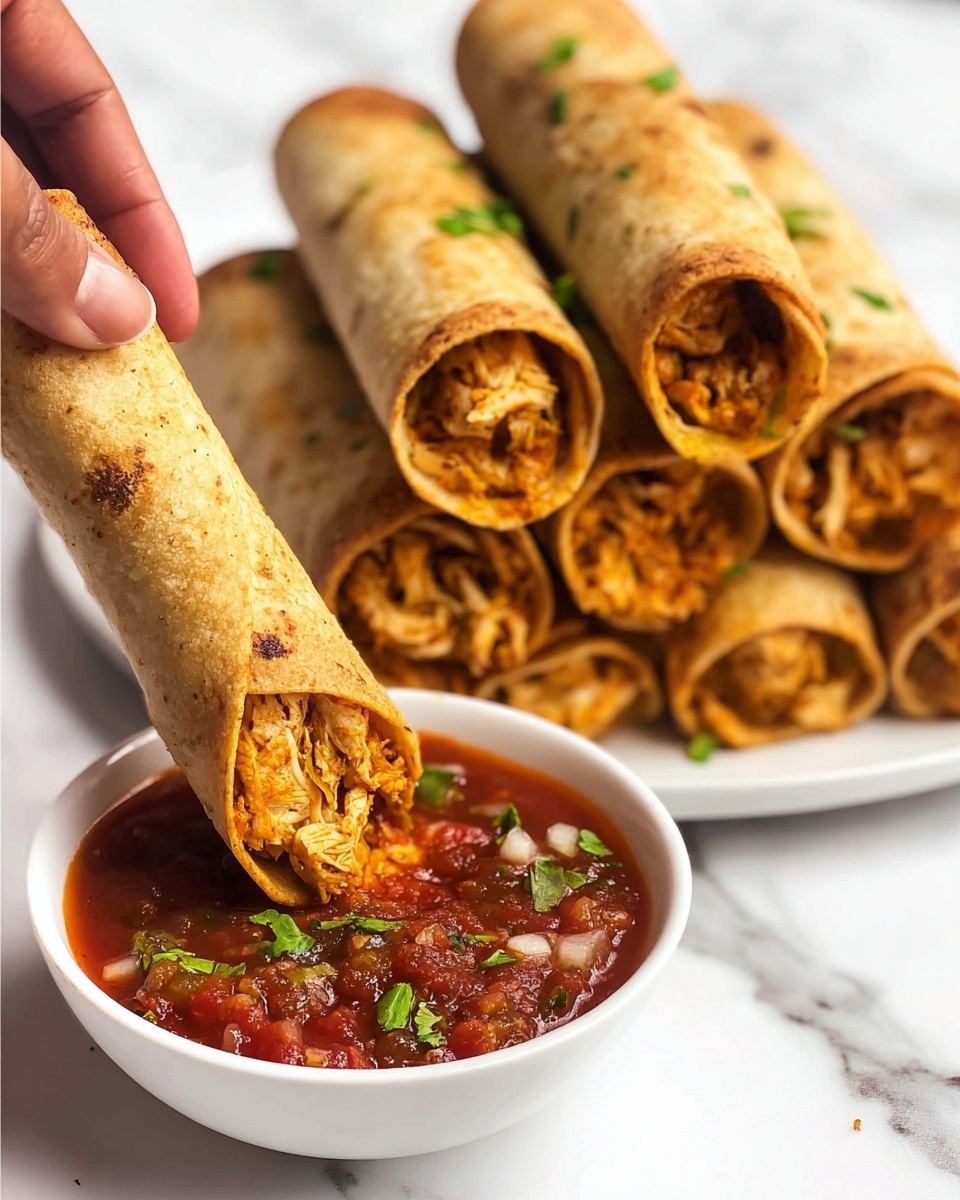 Creamy Baked Chicken Taquitos Recipe - Recipe Image