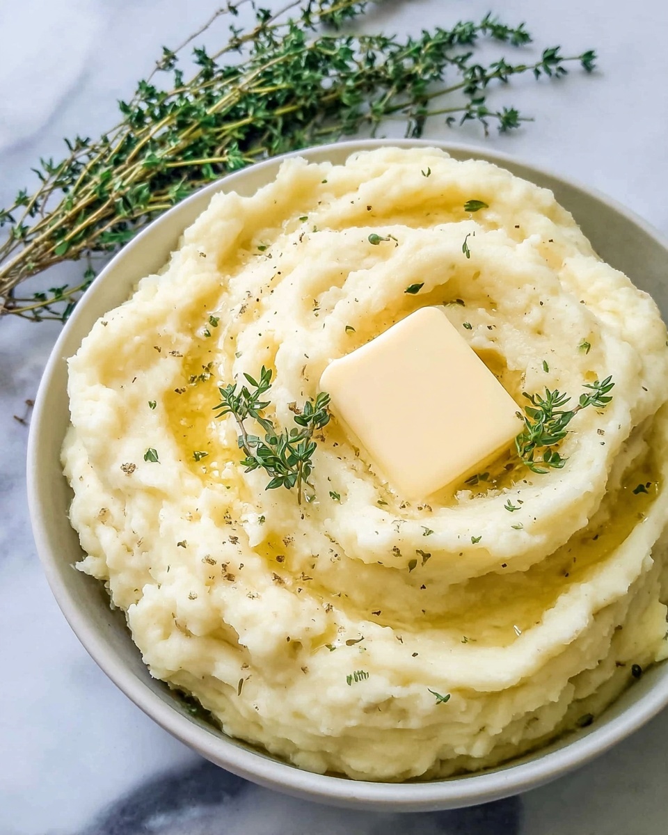 Crockpot Mashed Potatoes with Fresh Herbs and Creamy Butter Recipe - Recipe Image