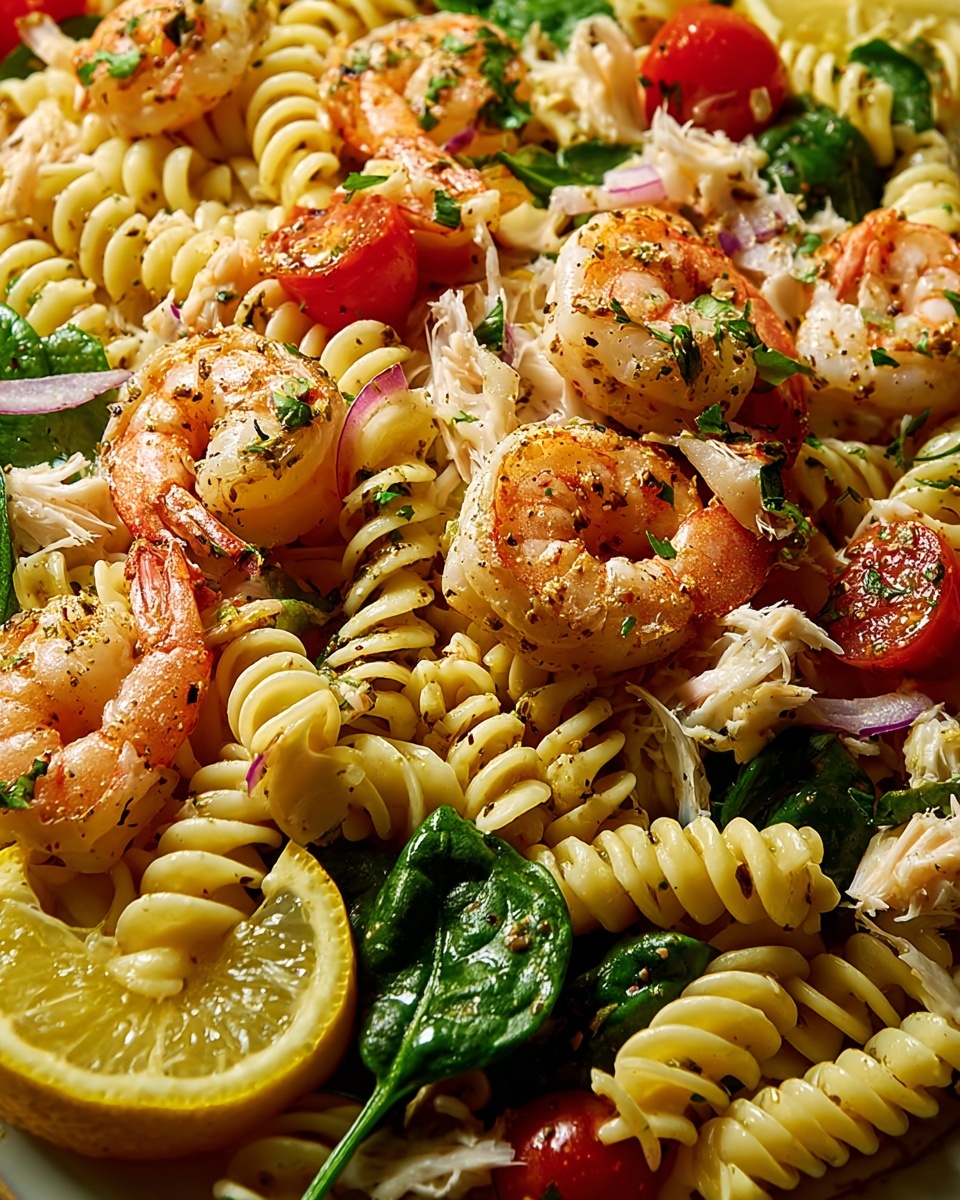 Seafood Pasta Salad with Shrimp & Crab Recipe - Recipe Image