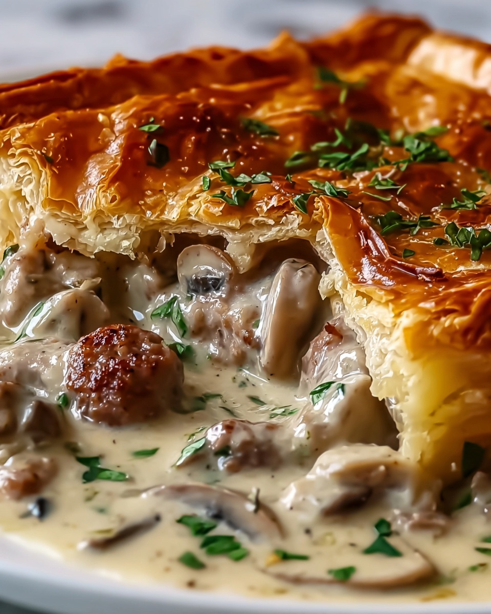 Sausage Gravy Puff Pie Recipe - Recipe Image