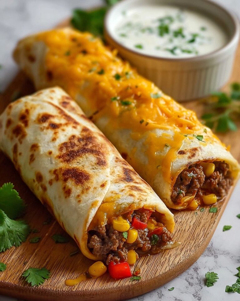Beef and Cheese Chimichangas Recipe
