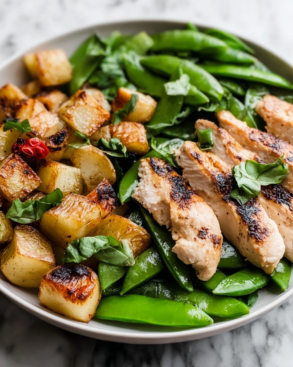Asian Marinated Chicken with Snap Pea Panzanella Recipe - Recipe Image