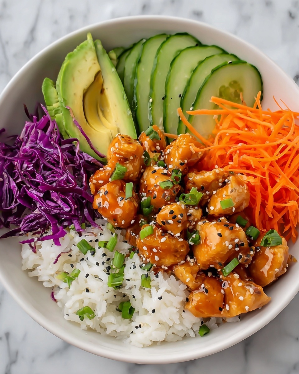 Bang Bang Chicken Bowl with Spicy Mayo and Fresh Veggies Recipe - Recipe Image