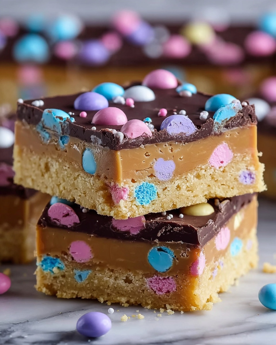 No-Bake Easter Peanut Butter Bars Recipe - Recipe Image