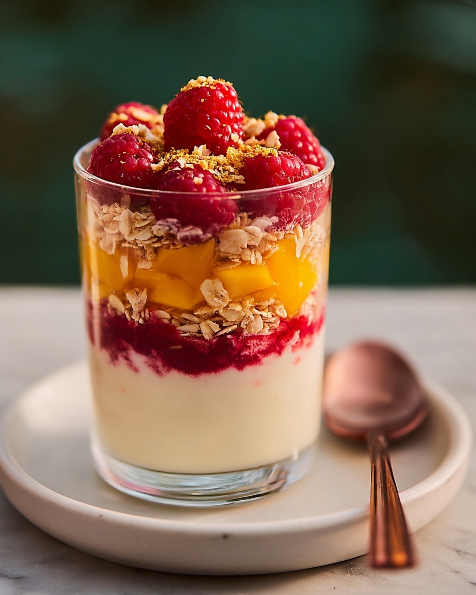 Raspberry & Mango Yogurt Parfait Recipe - Recipe Image