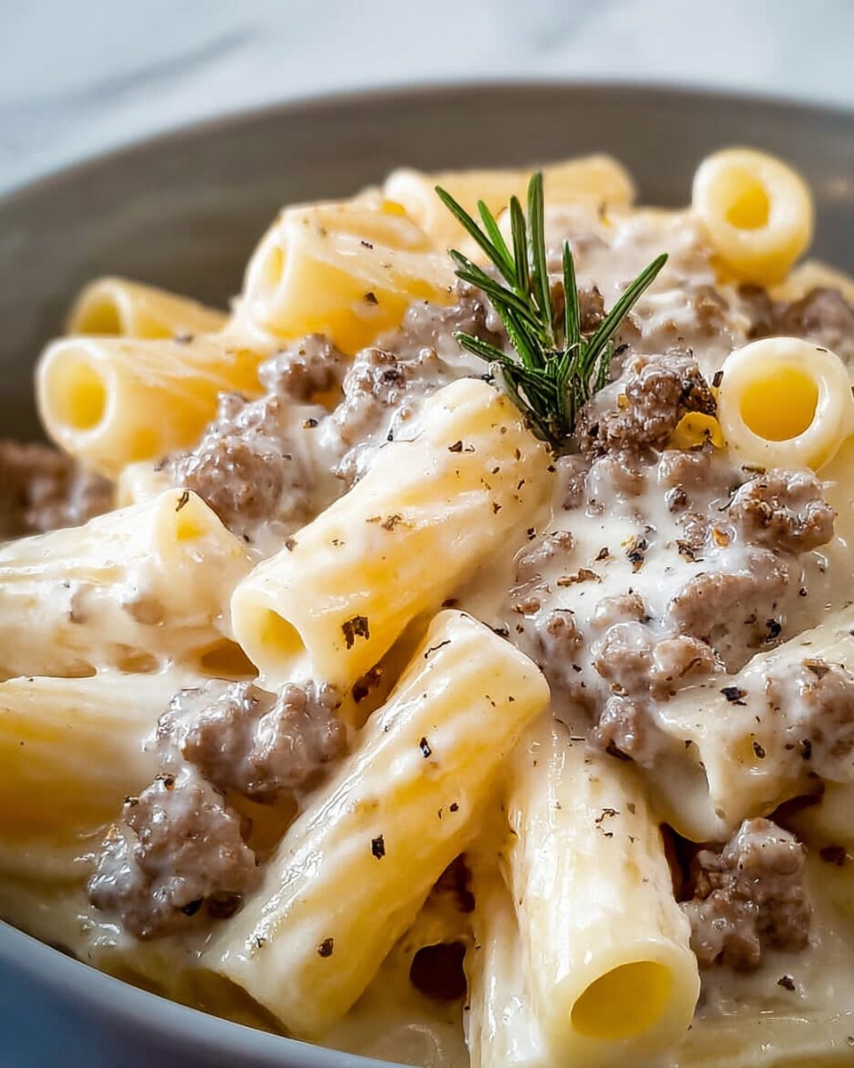 Pasta alla Norcina with Black Truffle and Italian Sausage Recipe - Recipe Image
