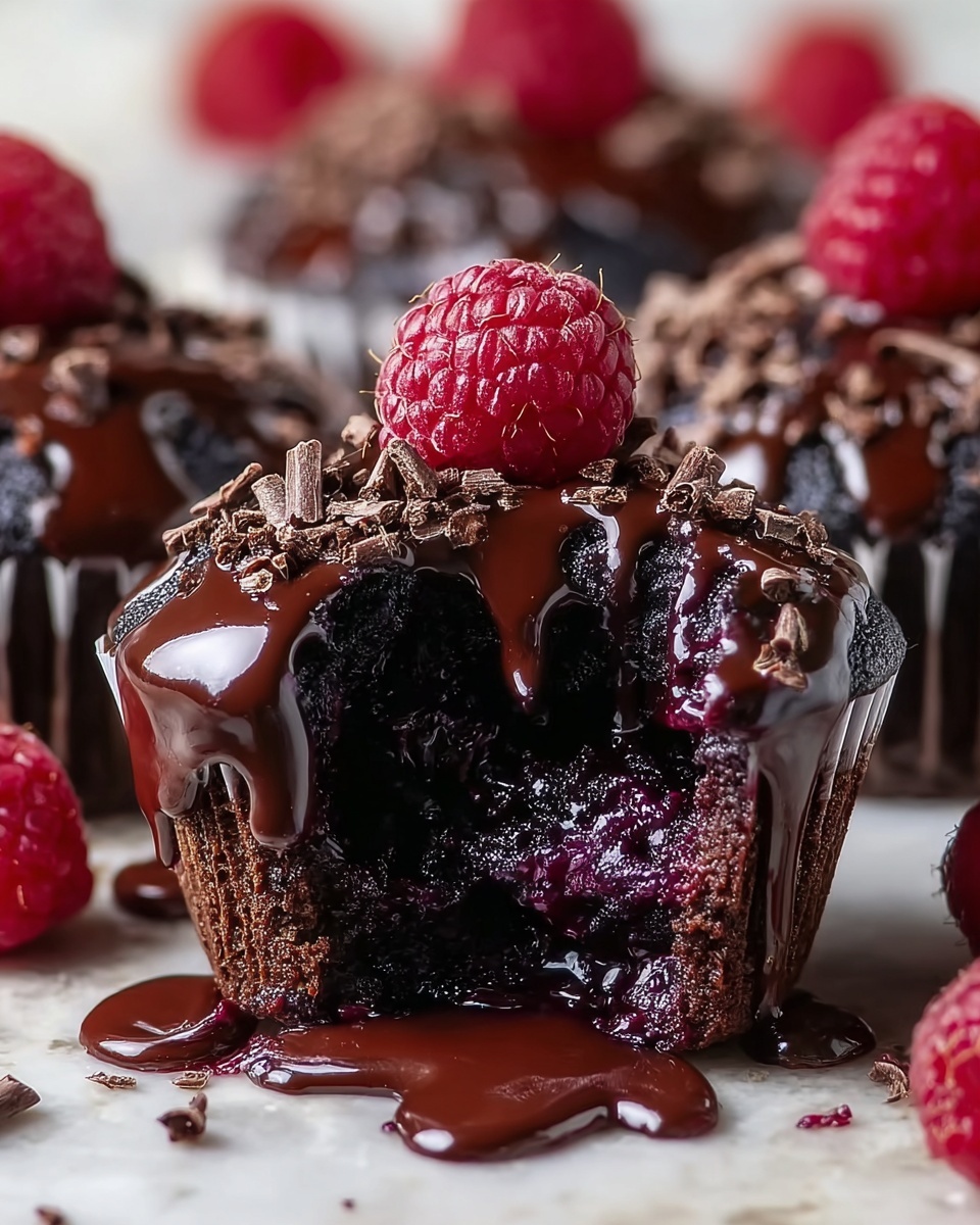 Raspberry Chocolate Lava Cupcakes Recipe - Recipe Image