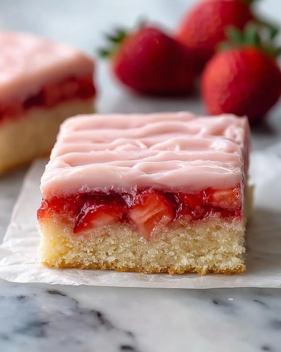 Strawberry Lemon Blondies Recipe - Recipe Image