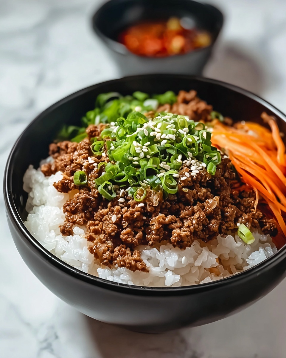 Korean Ground Beef Bowl Recipe - Recipe Image
