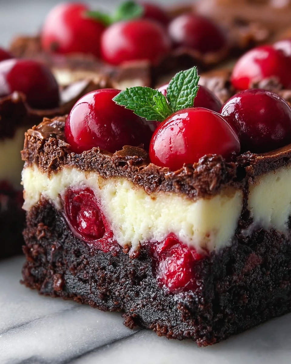 Cherry Cheesecake Brownies Recipe - Recipe Image