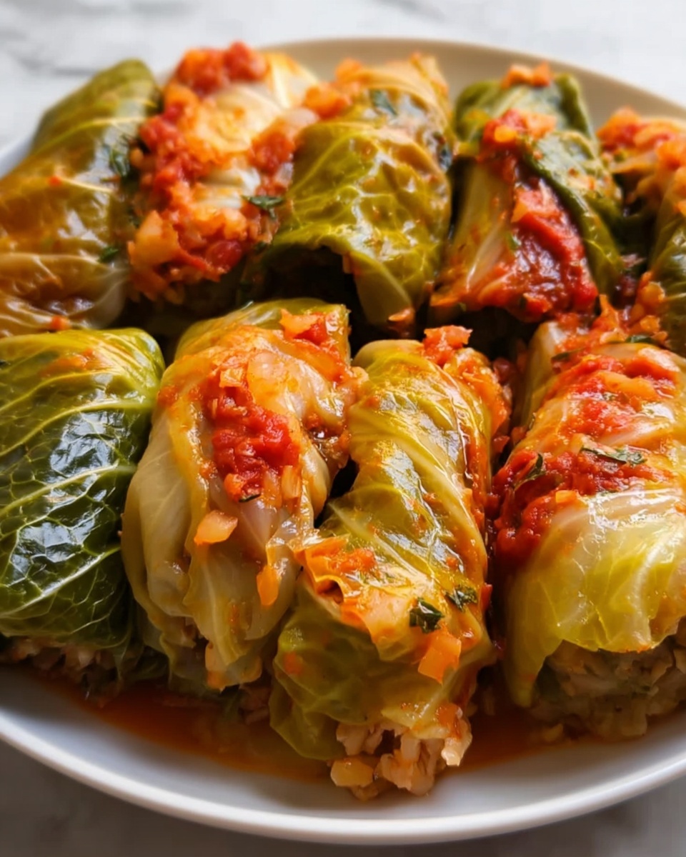 Vegetarian Stuffed Cabbage Rolls Recipe - Recipe Image