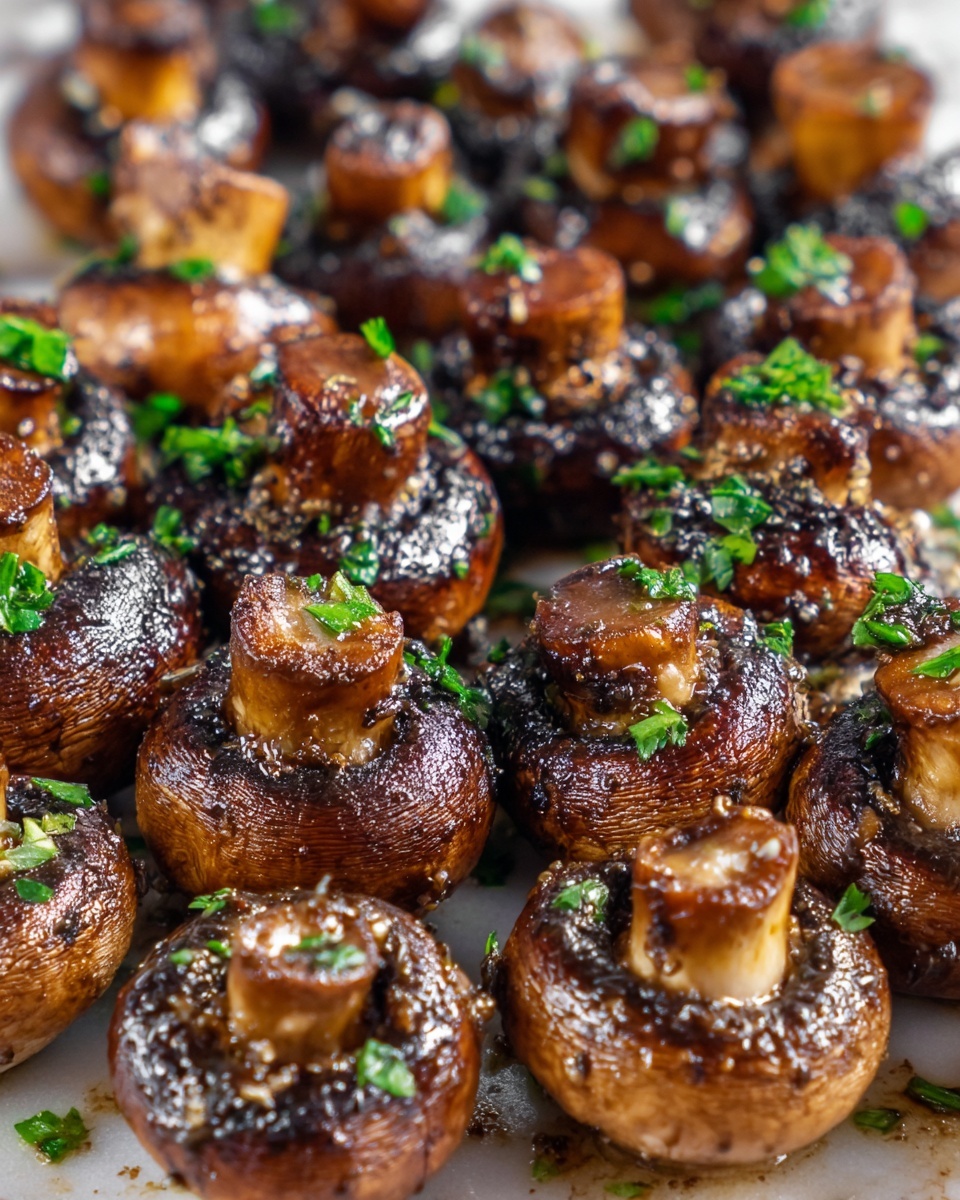 Balsamic Garlic Grilled Mushroom Skewers Recipe - Recipe Image