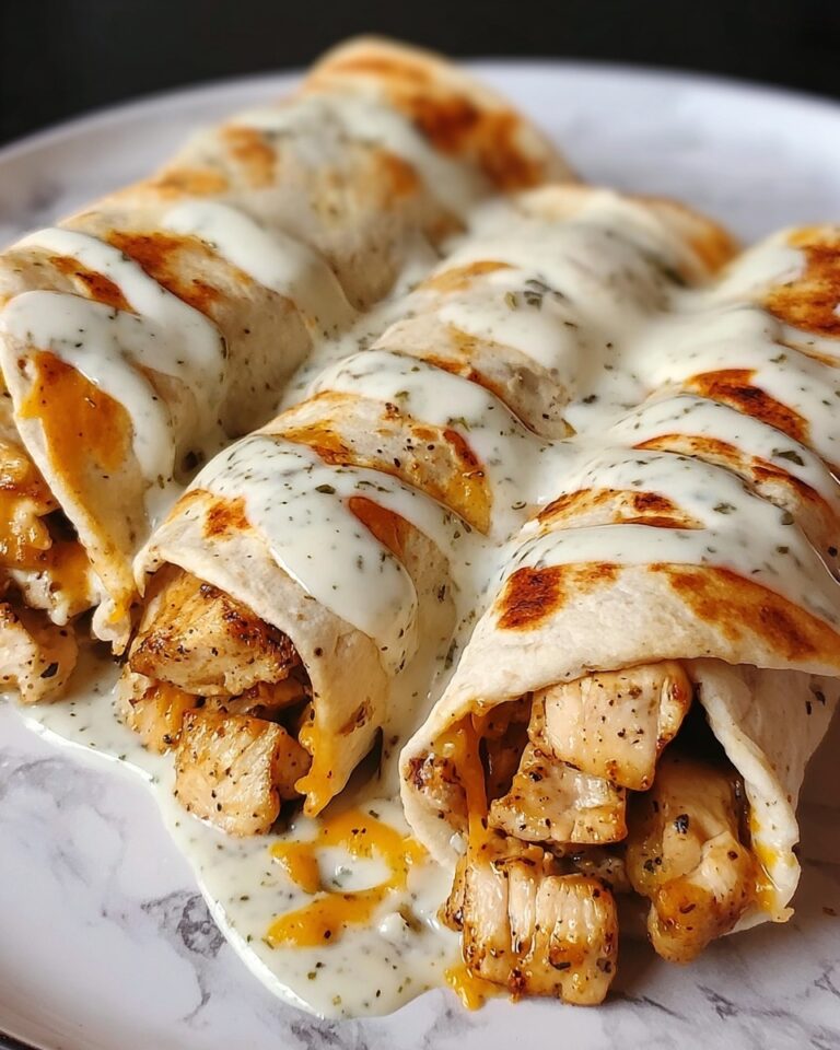 Cheesy Garlic Chicken Wraps Recipe