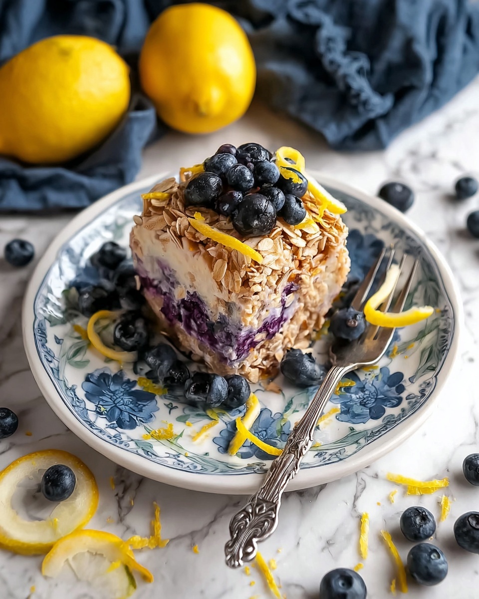 Lemon Blueberry Baked Oatmeal Recipe - Recipe Image