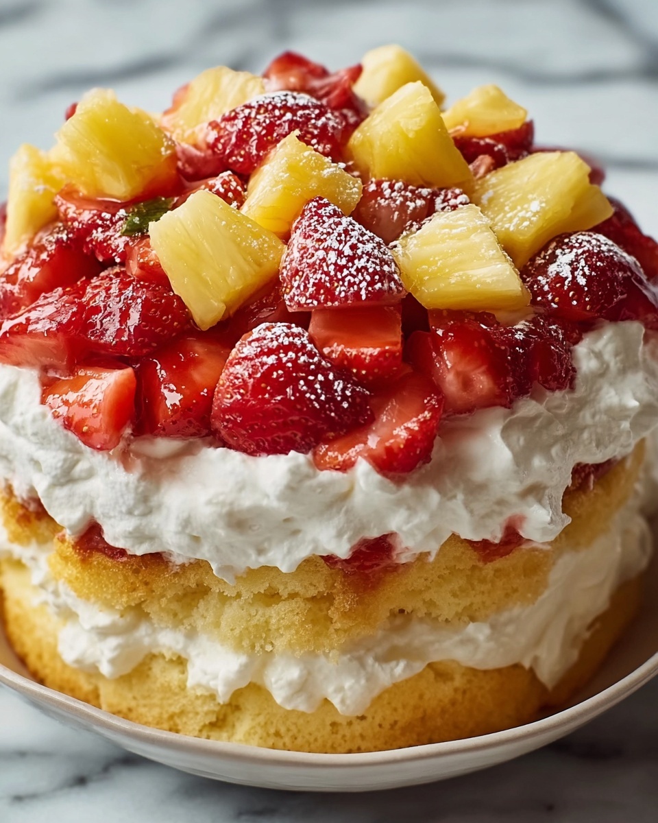 Tropical Strawberry Pineapple Shortcake Recipe - Recipe Image